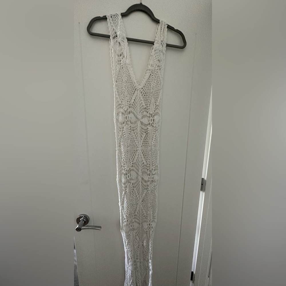 White Crochet Dress
